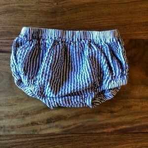 Milk and Honey White & Blue Stripe Bloomer